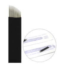 U Shape 16 and 18 Black Needles Microblading Blade Eyebrow Tattoo Needle 0.18 MM Blade Needles